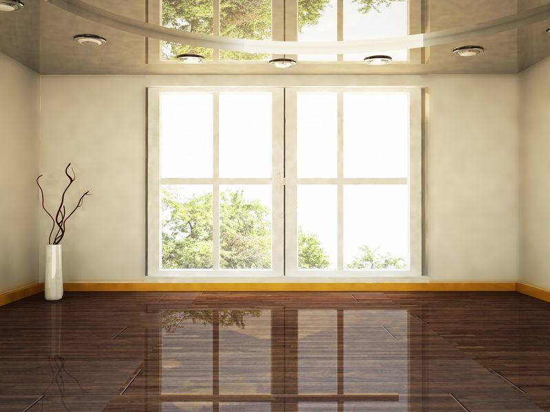 16183433 – interior design scene with a big window and a vase